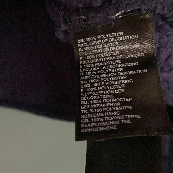 The North Face girls navy blue Sherpa zip up jacket - size large 14/16 - Picture 4 of 6